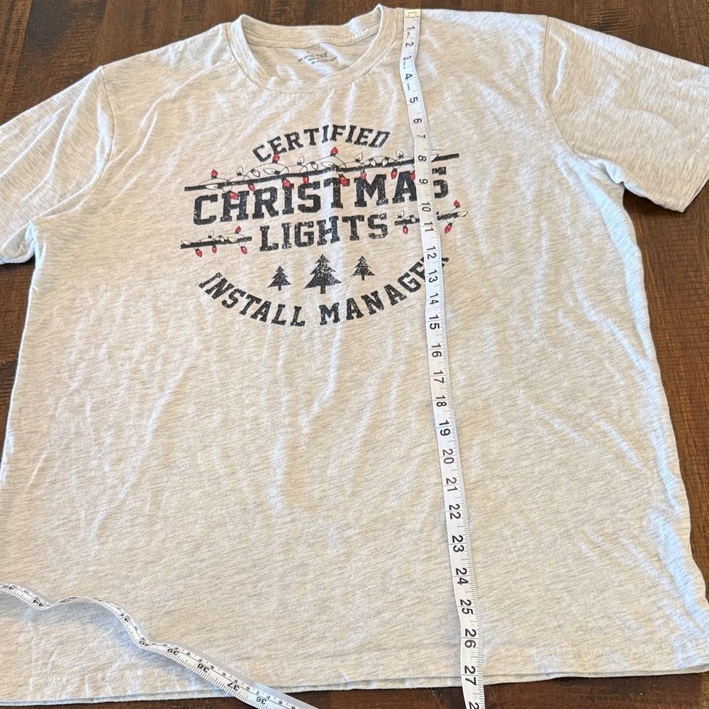 Certified Christmas Lights Install Manager Gray T-Shirt - Picture 5 of 7